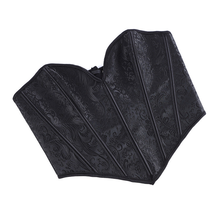 Black Paisley Strapless Corset Top, alternate view 5
