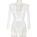 Mesh Cutout Teddy Bodysuit - Styled View