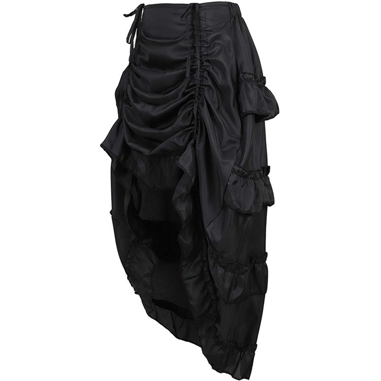 Black Ruffle High-Low Skirt, alternate view 3