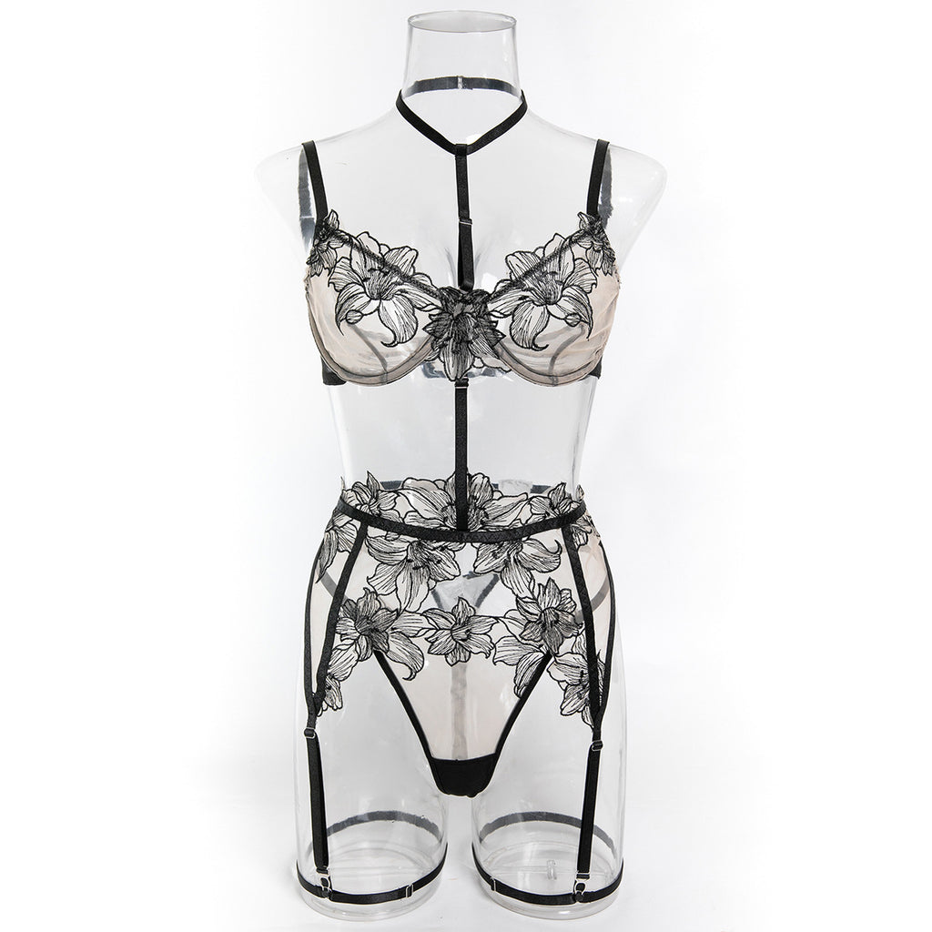 Boutique Floral Lace Lingerie Set - Alternate View