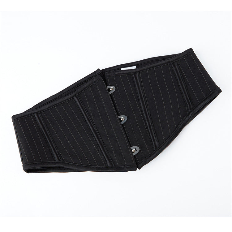 Black Pinstripe Underbust Corset Top, alternate view 5