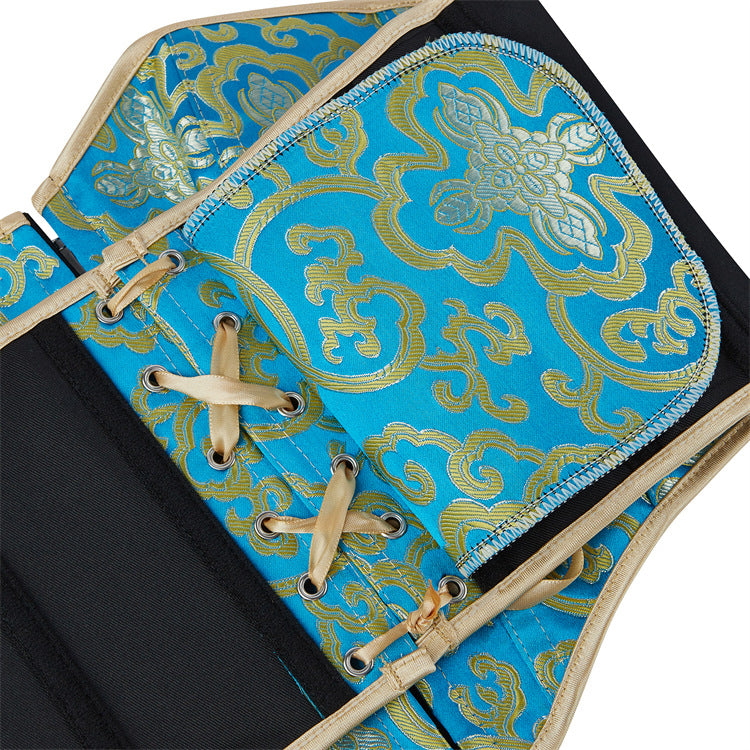 Turquoise Gold Strapless Corset Top, alternate view 4