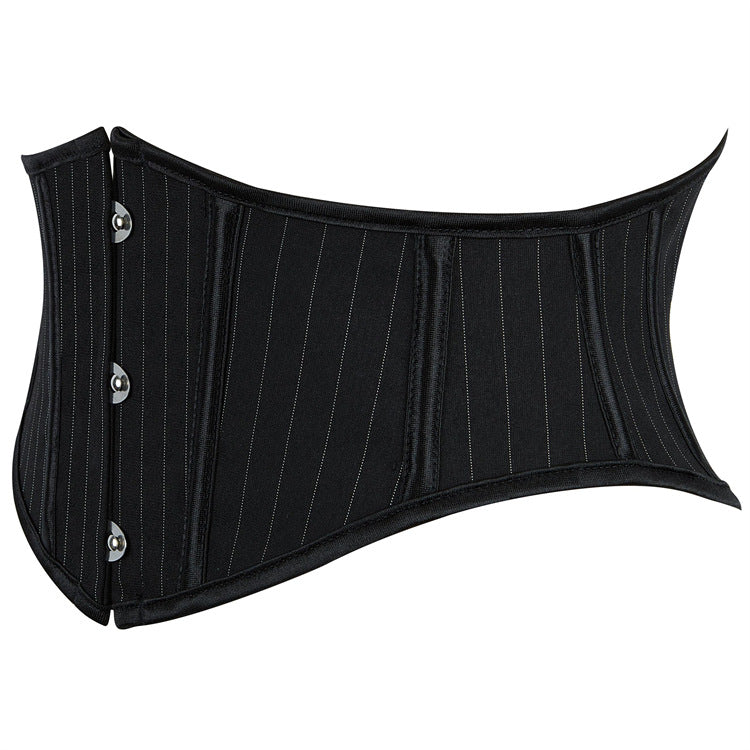 Black Pinstripe Underbust Corset Top, alternate view 2