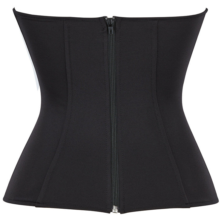 Black Smooth Strapless Corset Top, alternate view 4