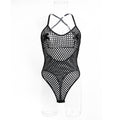 Cutout Mesh Strappy Teddy Bodysuit - Styled View