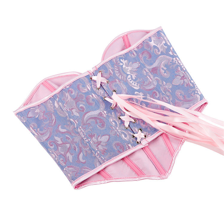 Lavender Paisley Strapless Corset Top, alternate view 5