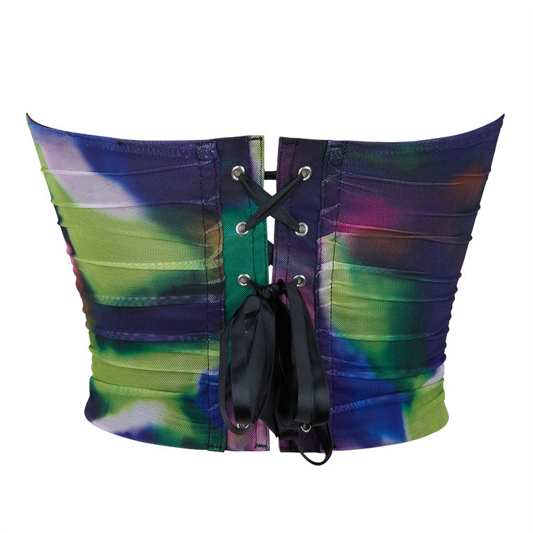 Iridescent Strapless Corset Top, alternate view 3